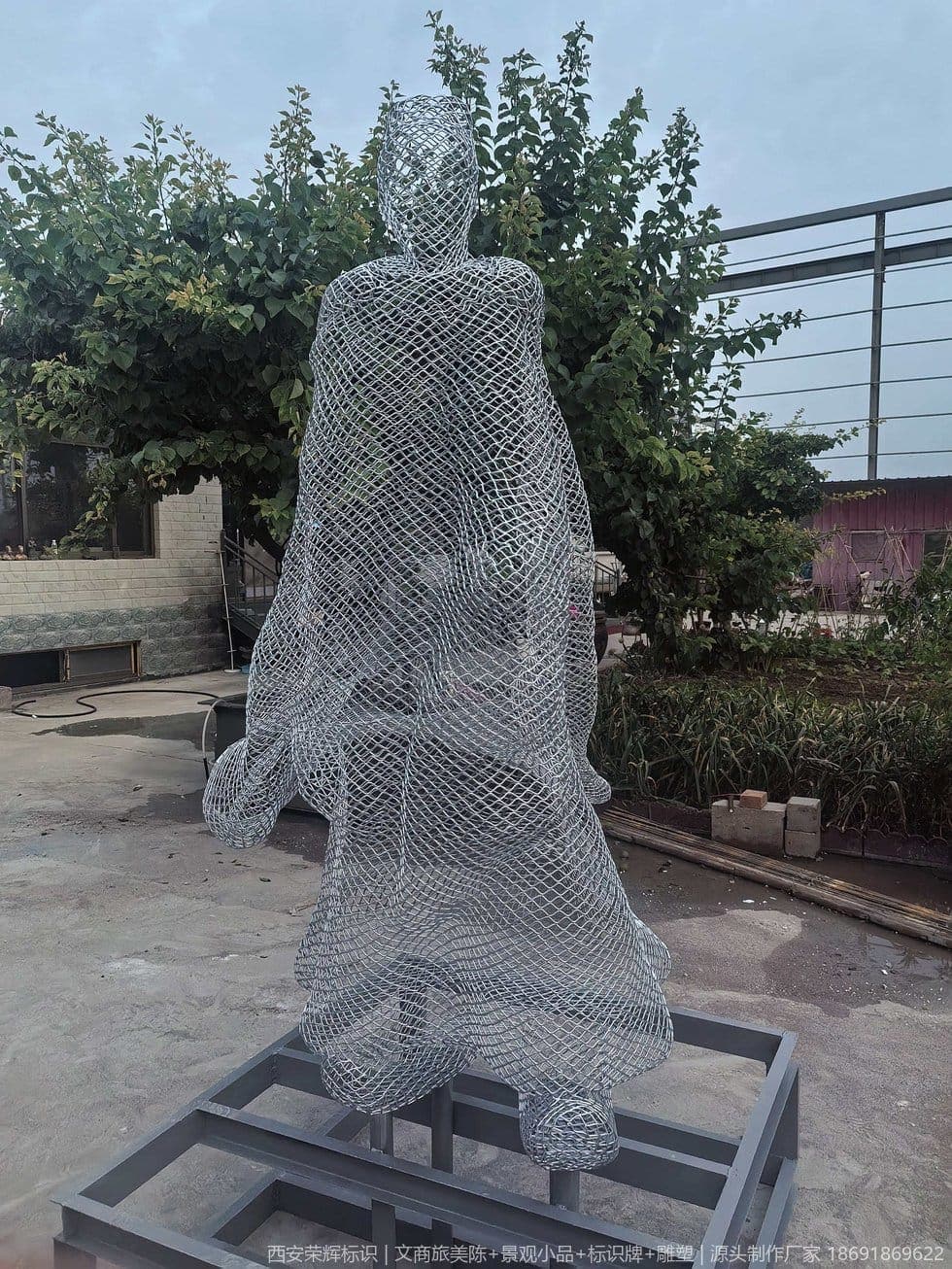 新疆吉木萨尔北庭故城景区不锈钢丝网雕塑(雕塑) 制作基地加工记录 第1张