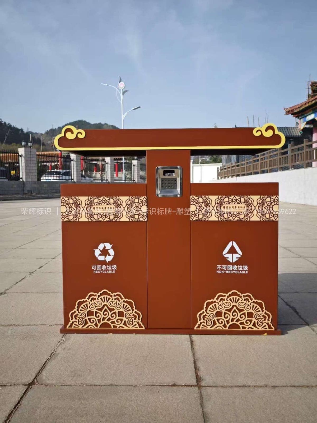 关山莲花台4A景区标识牌怎么提升改造?(标识) 现场安装与完景 第2张