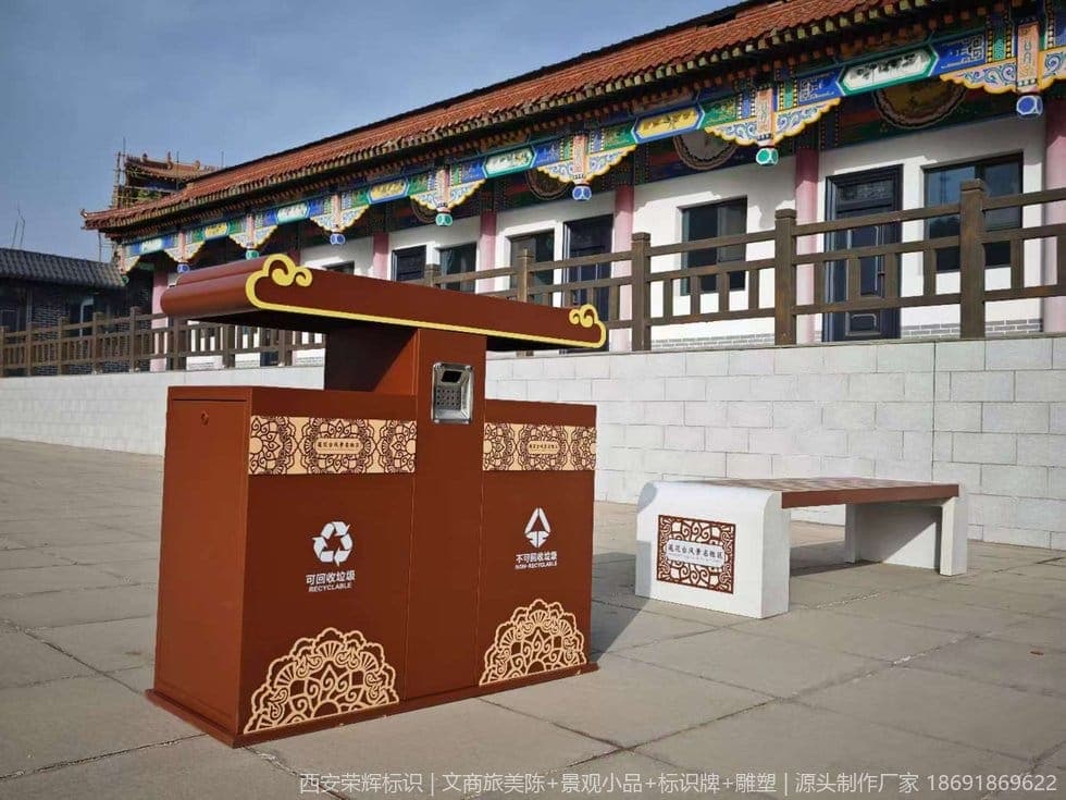 关山莲花台4A景区标识牌怎么提升改造?(标识) 现场安装与完景 第5张