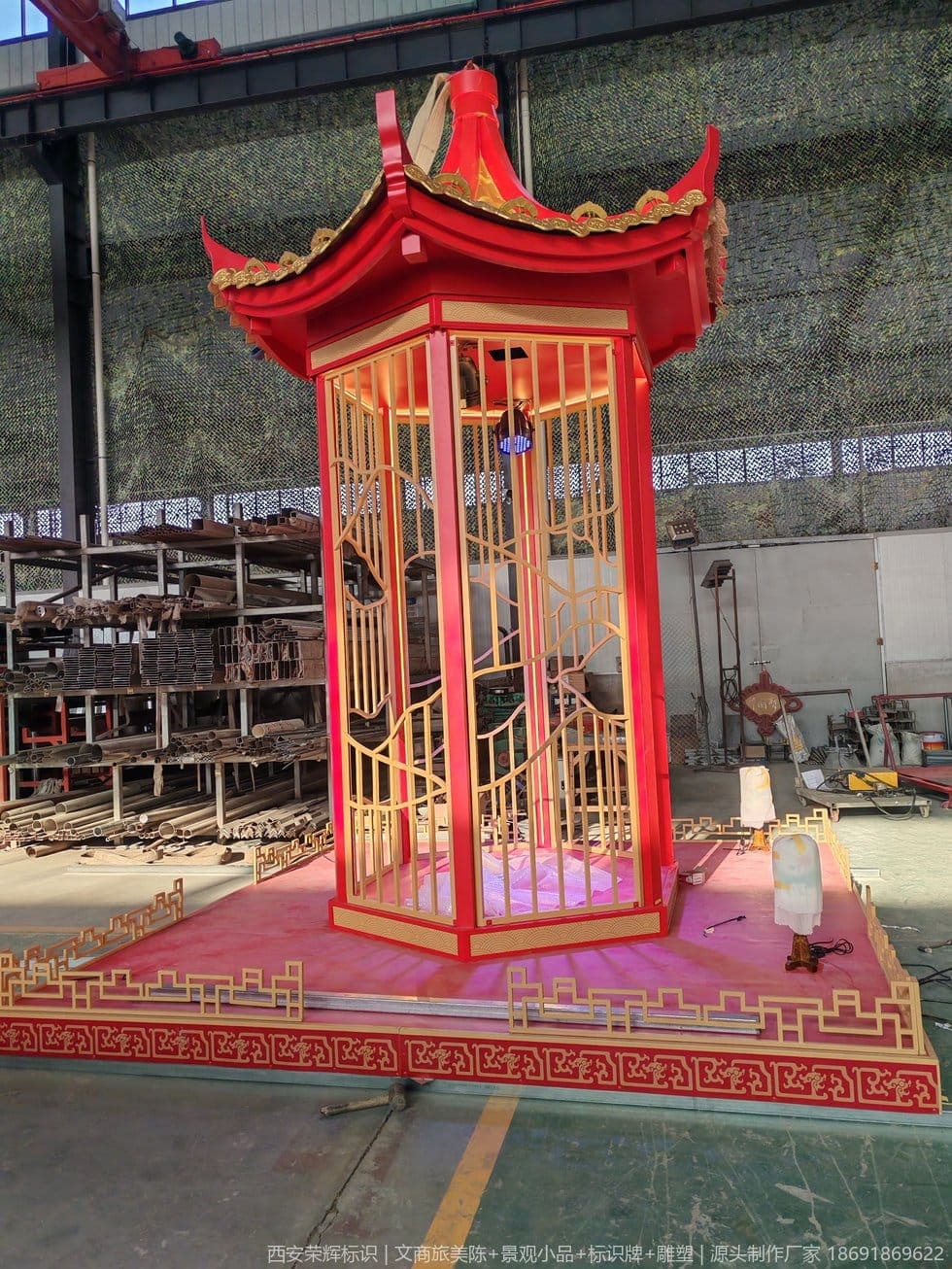 辽宁5A景区仿古演绎舞台(文商旅美陈) 制作基地加工记录 第2张