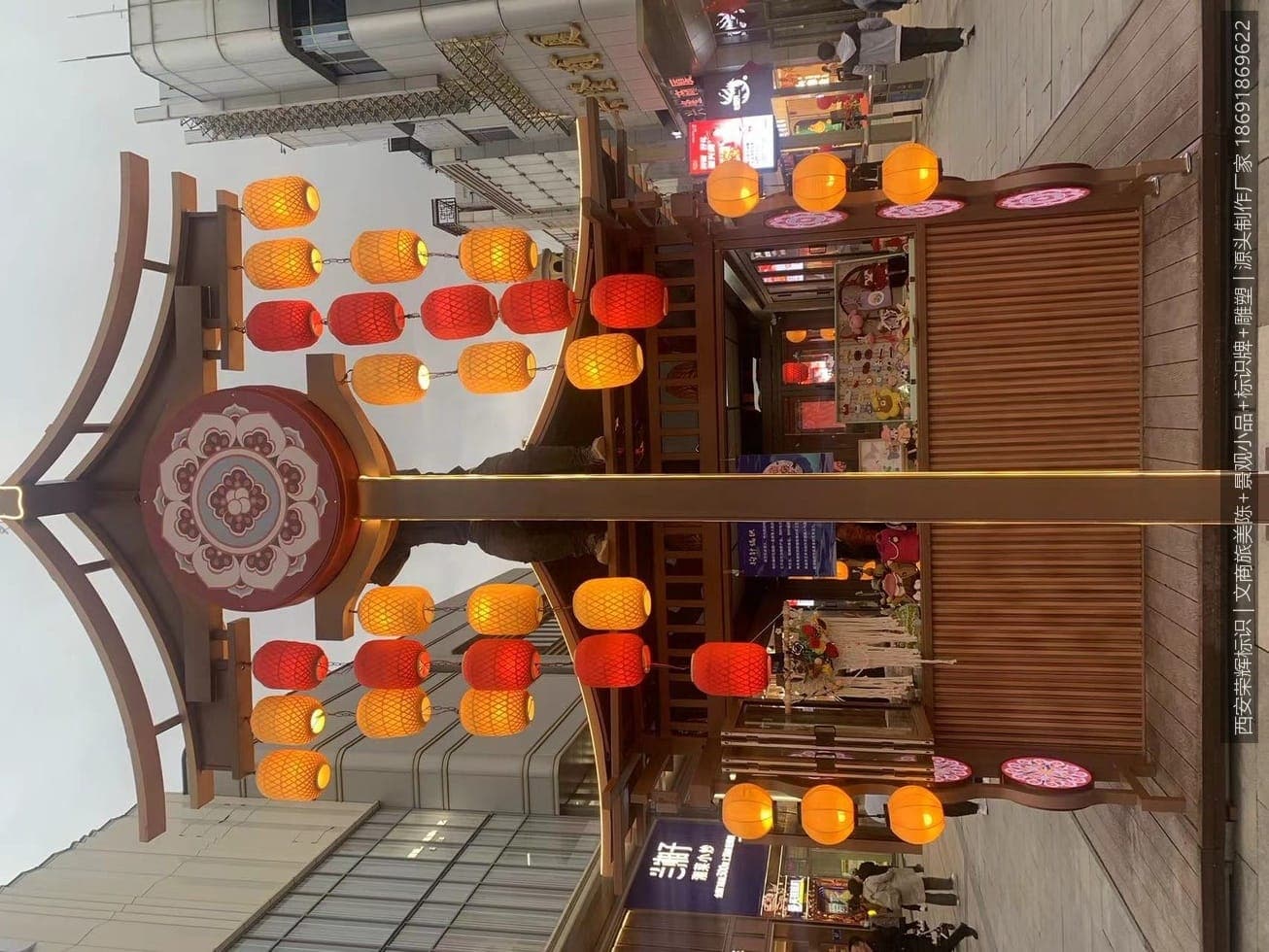 银川凤凰天街夜游美陈(文商旅美陈) 现场安装与完景 第3张